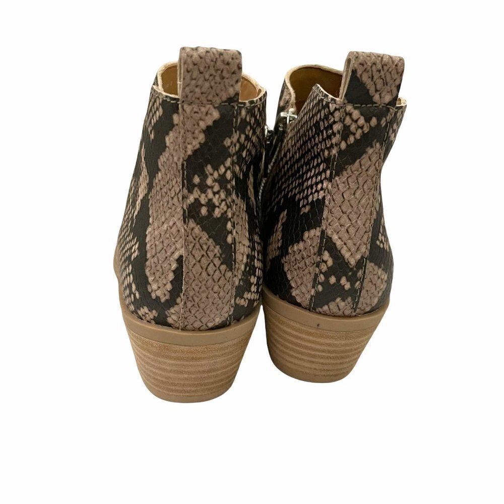 Dolce Vita Women's EUC Westa Snake Embossed Leather Stella Ankle Booties Size 7 - Picture 7 of 11